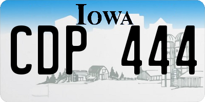 IA license plate CDP444