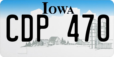 IA license plate CDP470