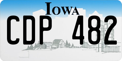 IA license plate CDP482