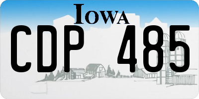 IA license plate CDP485