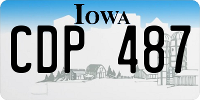 IA license plate CDP487