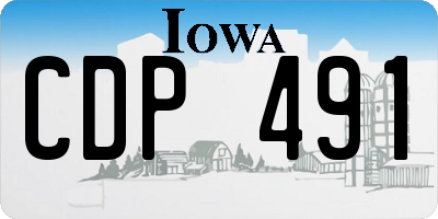 IA license plate CDP491