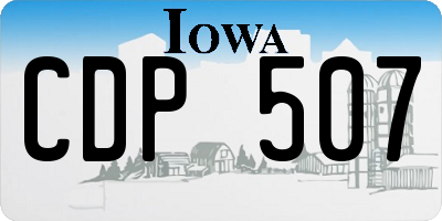IA license plate CDP507