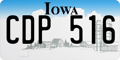 IA license plate CDP516