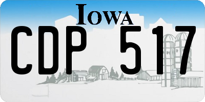 IA license plate CDP517