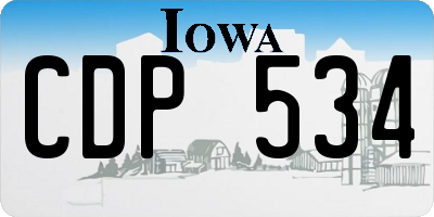 IA license plate CDP534