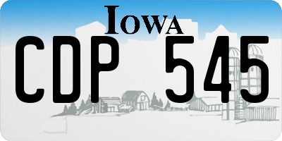 IA license plate CDP545