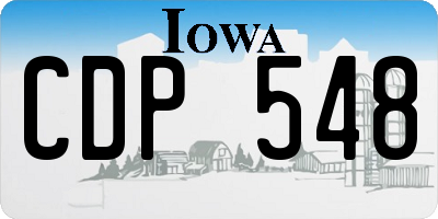 IA license plate CDP548