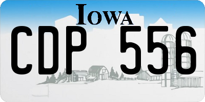 IA license plate CDP556