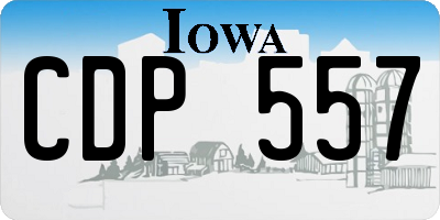 IA license plate CDP557
