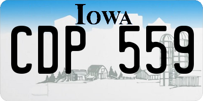 IA license plate CDP559