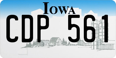 IA license plate CDP561