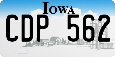 IA license plate CDP562