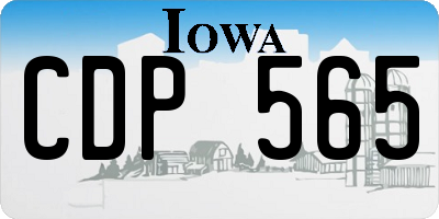 IA license plate CDP565