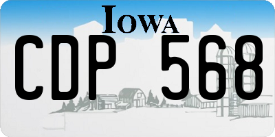 IA license plate CDP568