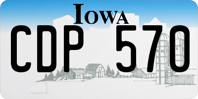 IA license plate CDP570