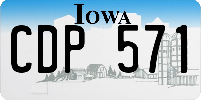 IA license plate CDP571
