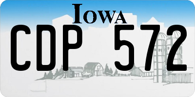 IA license plate CDP572