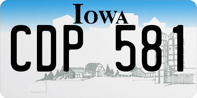 IA license plate CDP581