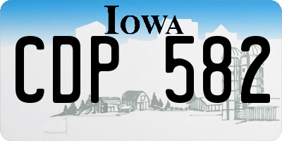 IA license plate CDP582
