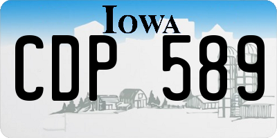 IA license plate CDP589