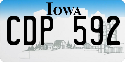 IA license plate CDP592