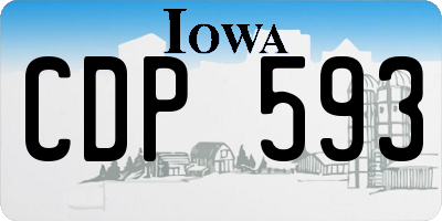 IA license plate CDP593