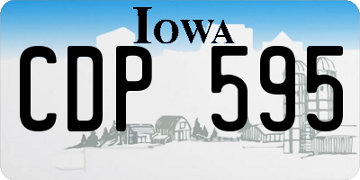 IA license plate CDP595
