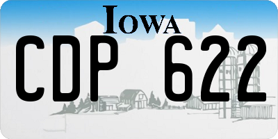 IA license plate CDP622