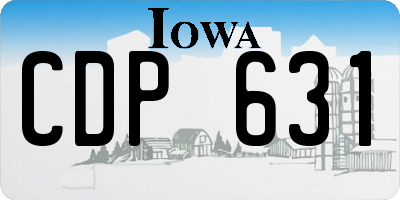 IA license plate CDP631