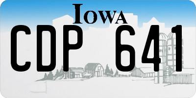 IA license plate CDP641