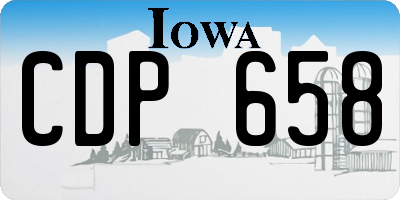 IA license plate CDP658