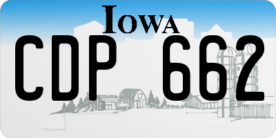 IA license plate CDP662