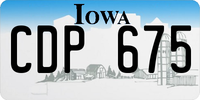 IA license plate CDP675