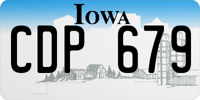 IA license plate CDP679