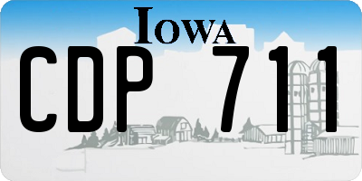 IA license plate CDP711