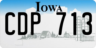 IA license plate CDP713