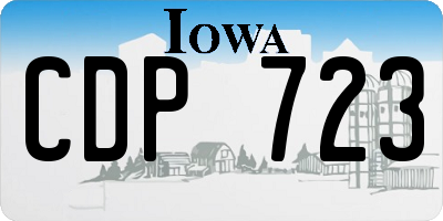 IA license plate CDP723