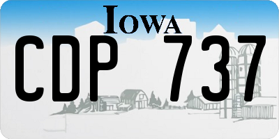 IA license plate CDP737