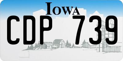 IA license plate CDP739