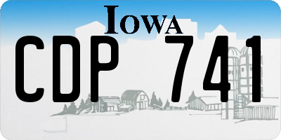 IA license plate CDP741