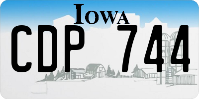 IA license plate CDP744