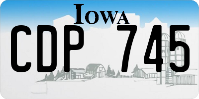 IA license plate CDP745