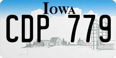 IA license plate CDP779
