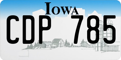 IA license plate CDP785