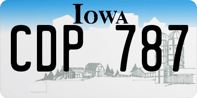 IA license plate CDP787