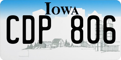 IA license plate CDP806