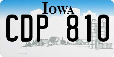 IA license plate CDP810