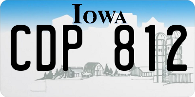 IA license plate CDP812