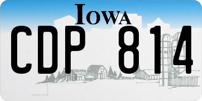 IA license plate CDP814